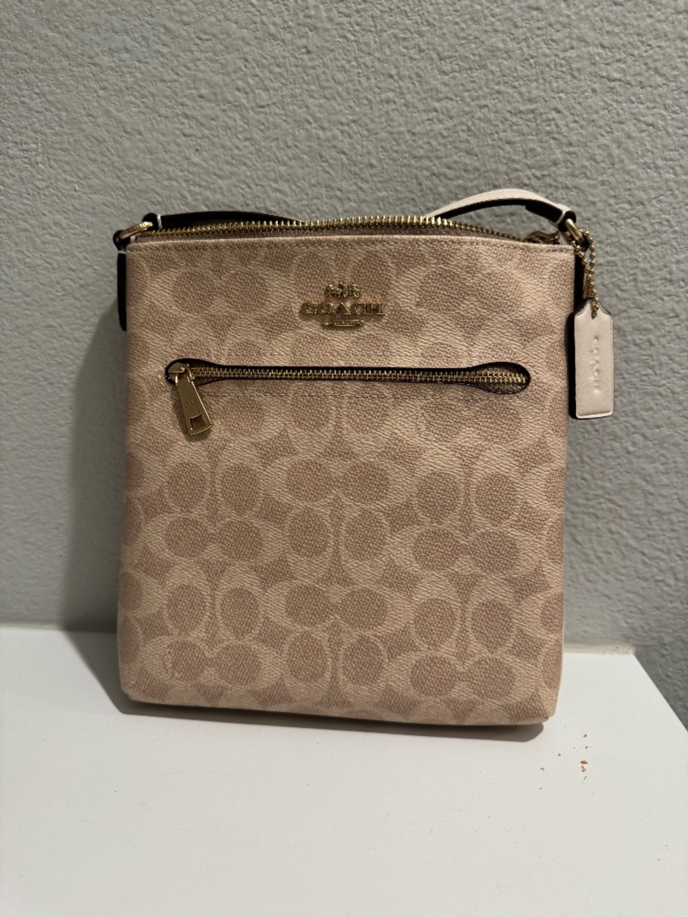 Coach Mini Rowan File Bag In Signature Canvas